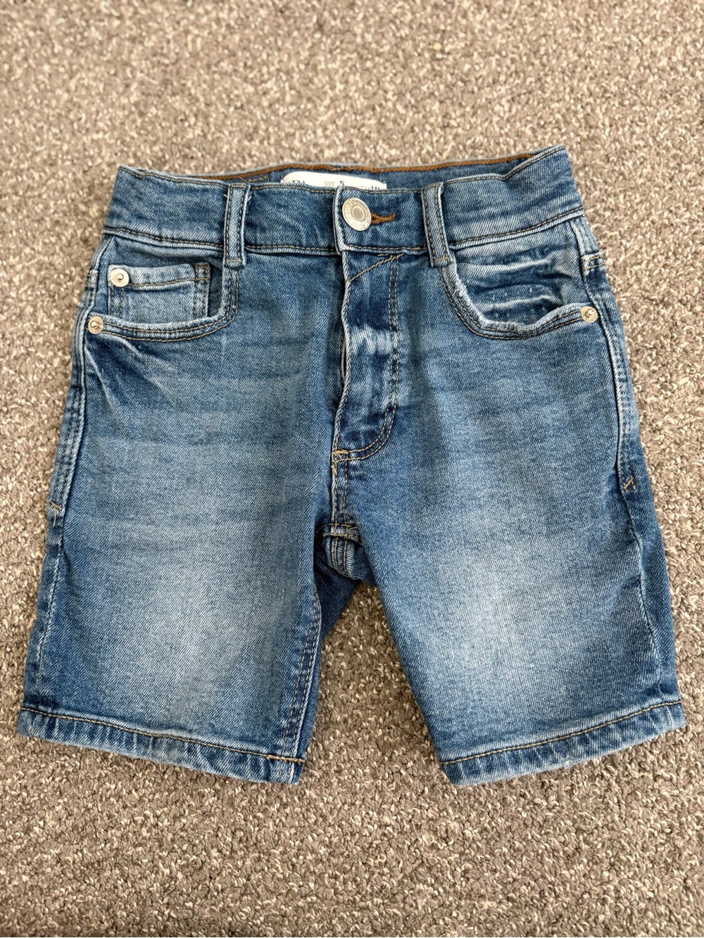 Zara Toddler Boys Dark Blue Denim Shorts Size 5